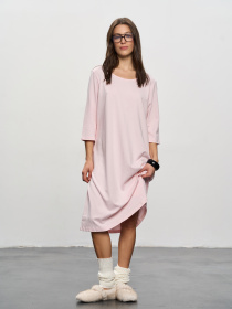 Ночная рубашка женская розовая в горошек ТМ РОЗА модель 250912_pink Фото