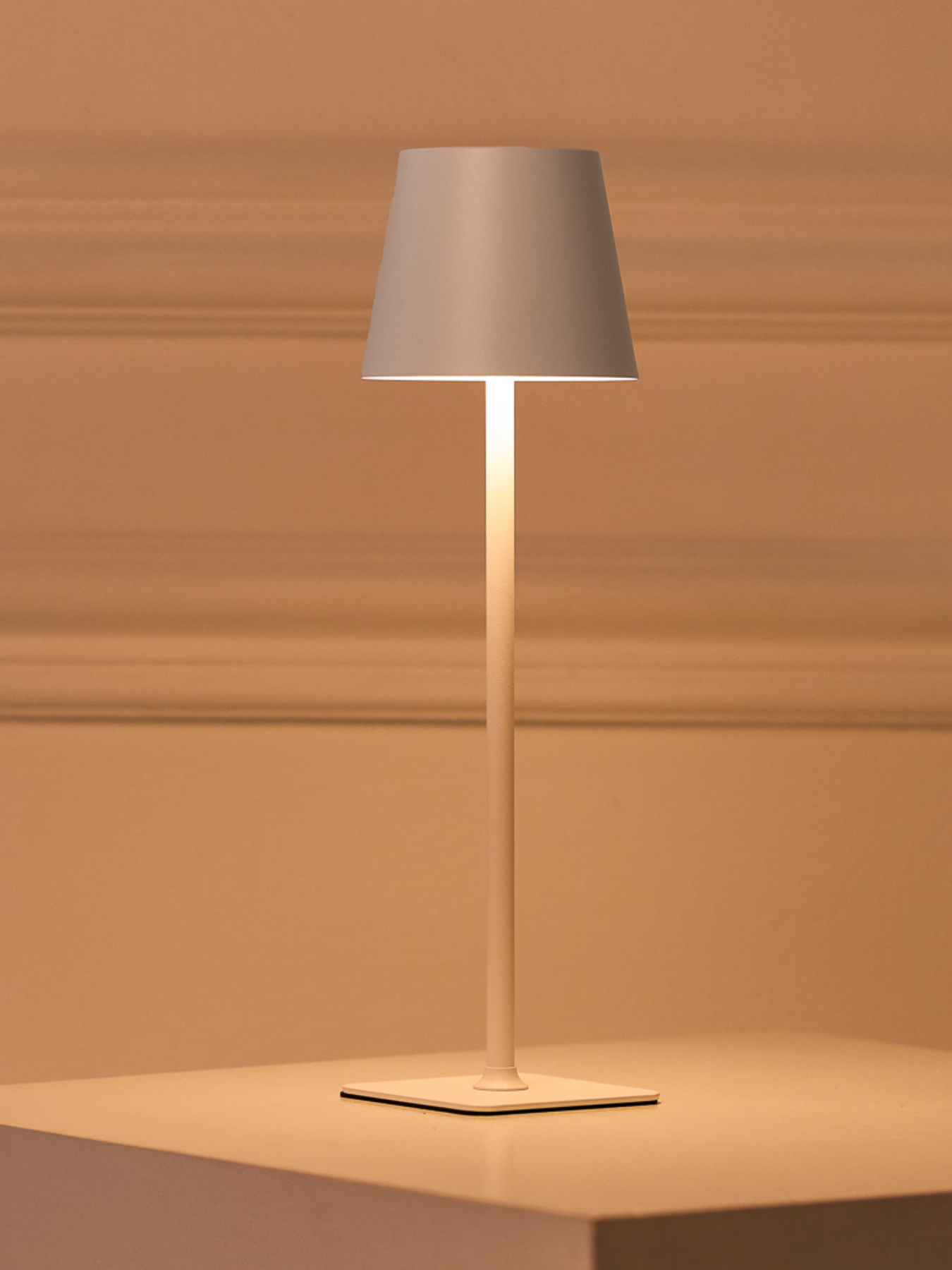 Настільна світлодіодна лампа з аккумулятором біла модель DH-LAMP-15 WHITE Фото