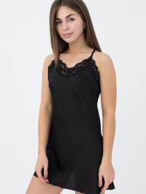 Giulia Женская шелковая ночная рубашка декорирована кружевом HELENA 8011/051 модель UP-00000064 Фото