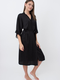 Giulia Жіночий шовковий халат декорований мереживом HELENA 7214/051 модель UP-00000579 Фото