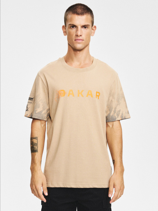 Футболка чоловіча DKR DES 2225 з принтом бежева модель 10048103 Фото