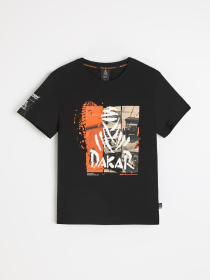 Футболка чоловіча DKR DES 2025 з принтом чорна модель 10048108 Фото