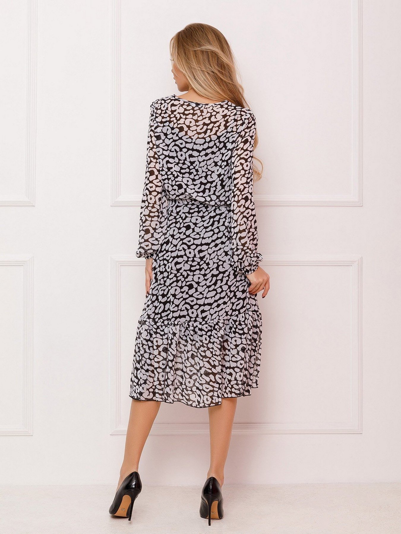 Платья ISSA Plus модель 13083_blackwhite Фото