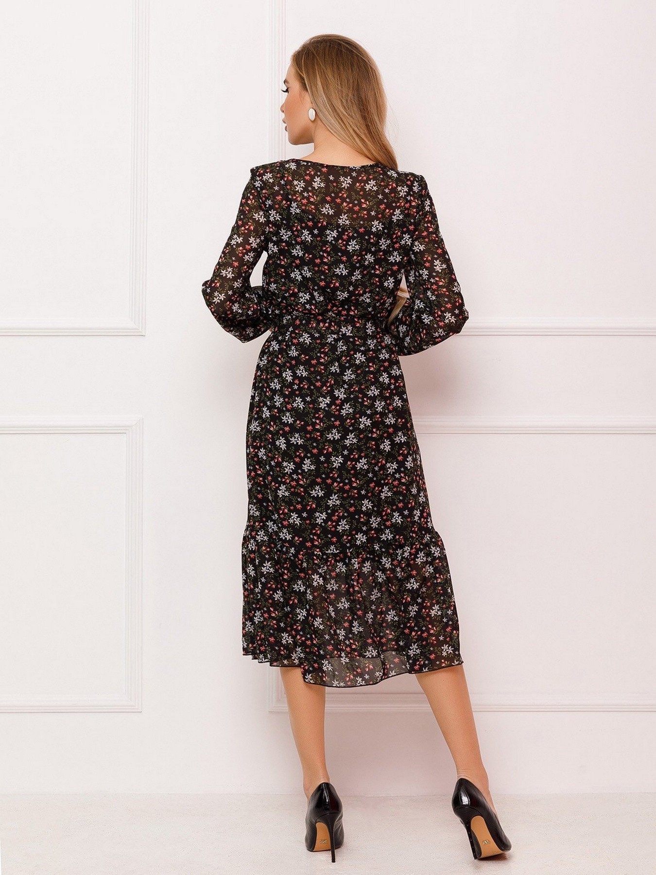 Сукня міді ISSA Plus модель 13077_multicolor Фото