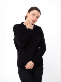 Жіночий теплий однотонний світшот вільного крою, Чорний Носи Своє (8175-025) модель 8175-025-chornij Фото