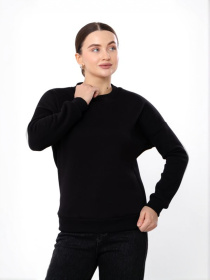 Жіночий теплий однотонний світшот вільного крою, Чорний Носи Своє (8175-025) модель 8175-025-chornij Фото