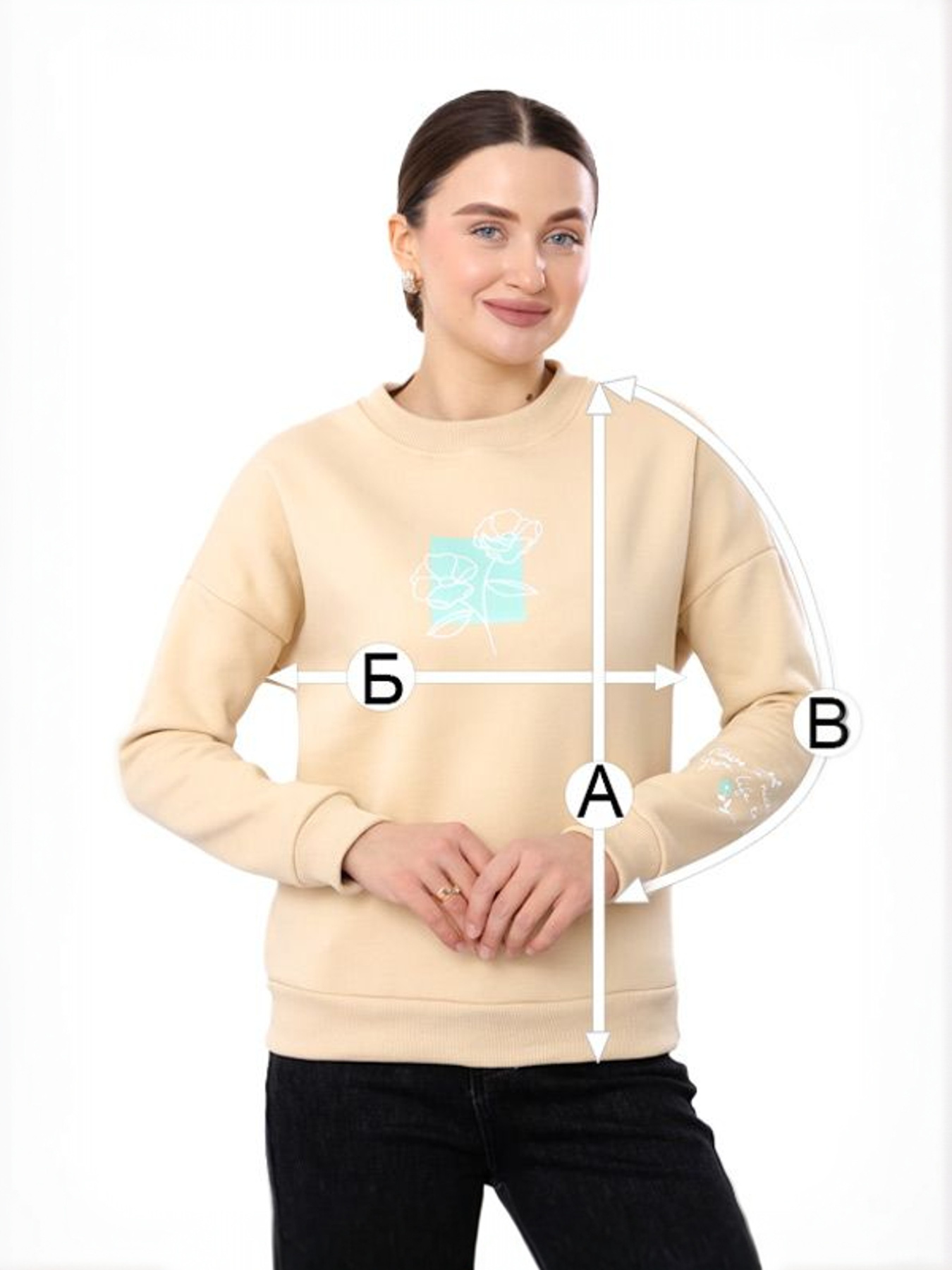 Світшот Носи своє модель 8175-025-33-bezhevo-zhovtij-kvti Світшот Носи своє модель 8175-025-33-bezhevo-zhovtij-kvti Фото