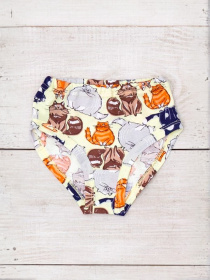 Класичні труси для дівчинки з принтом, Різнокольоровий (мультиколор) Носи Своє (272-002V) модель 272-002v-koti-svtlo-zhovtij Фото