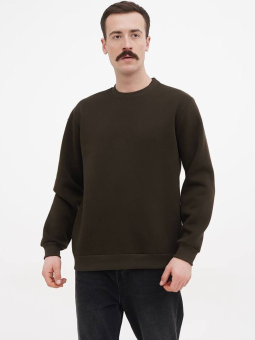 Світшот чоловічий на флісі, хакі модель Mn152 Фото