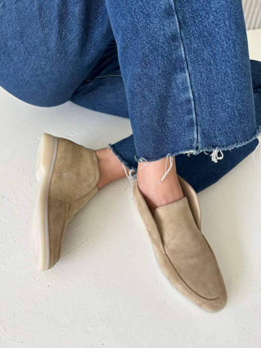 Женские высокие замшевые лоферы с кожаной подкладкой кемел (157/хилари2) модель P_160740-S37_164502 Женские высокие замшевые лоферы с кожаной подкладкой кемел (157/хилари2) модель P_160740-S37_164502 Фото