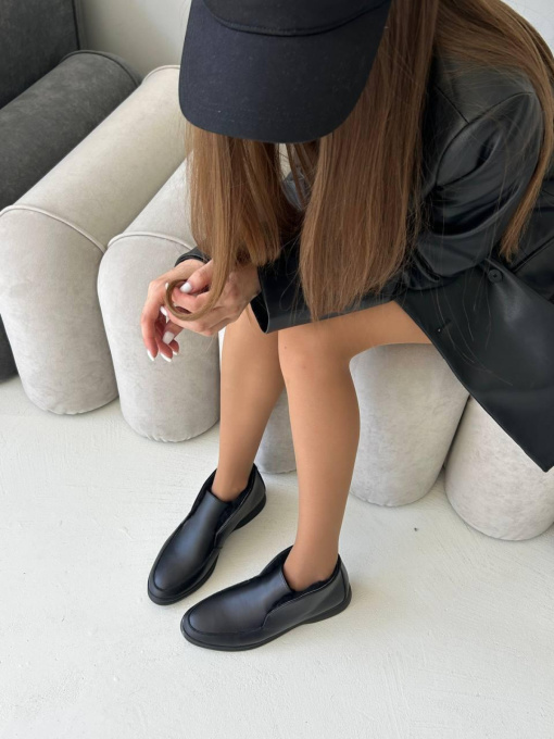 Женские высокие кожаные лоферы подкладка овчина черный (157/хилари2) модель P_165943-S37_165950 Женские высокие кожаные лоферы подкладка овчина черный (157/хилари2) модель P_165943-S37_165950 Фото