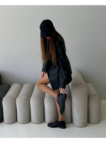 Женские высокие кожаные лоферы с овчиной подкладкой черной (157/хилари2) модель P_160313-S37_171166 Женские высокие кожаные лоферы с овчиной подкладкой черной (157/хилари2) модель P_160313-S37_171166 Фото