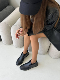 Женские высокие кожаные лоферы с овчиной подкладкой черной (157/хилари2) модель P_160313-S37_171166 Женские высокие кожаные лоферы с овчиной подкладкой черной (157/хилари2) модель P_160313-S37_171166 Фото