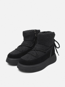 Дутики женские  цвет черный ЦБ-00275425 модель ЦБ-00275425 Фото