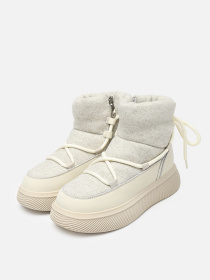 Дутики жіночі  колір молочний ЦБ-00275426 модель ЦБ-00275426 Фото