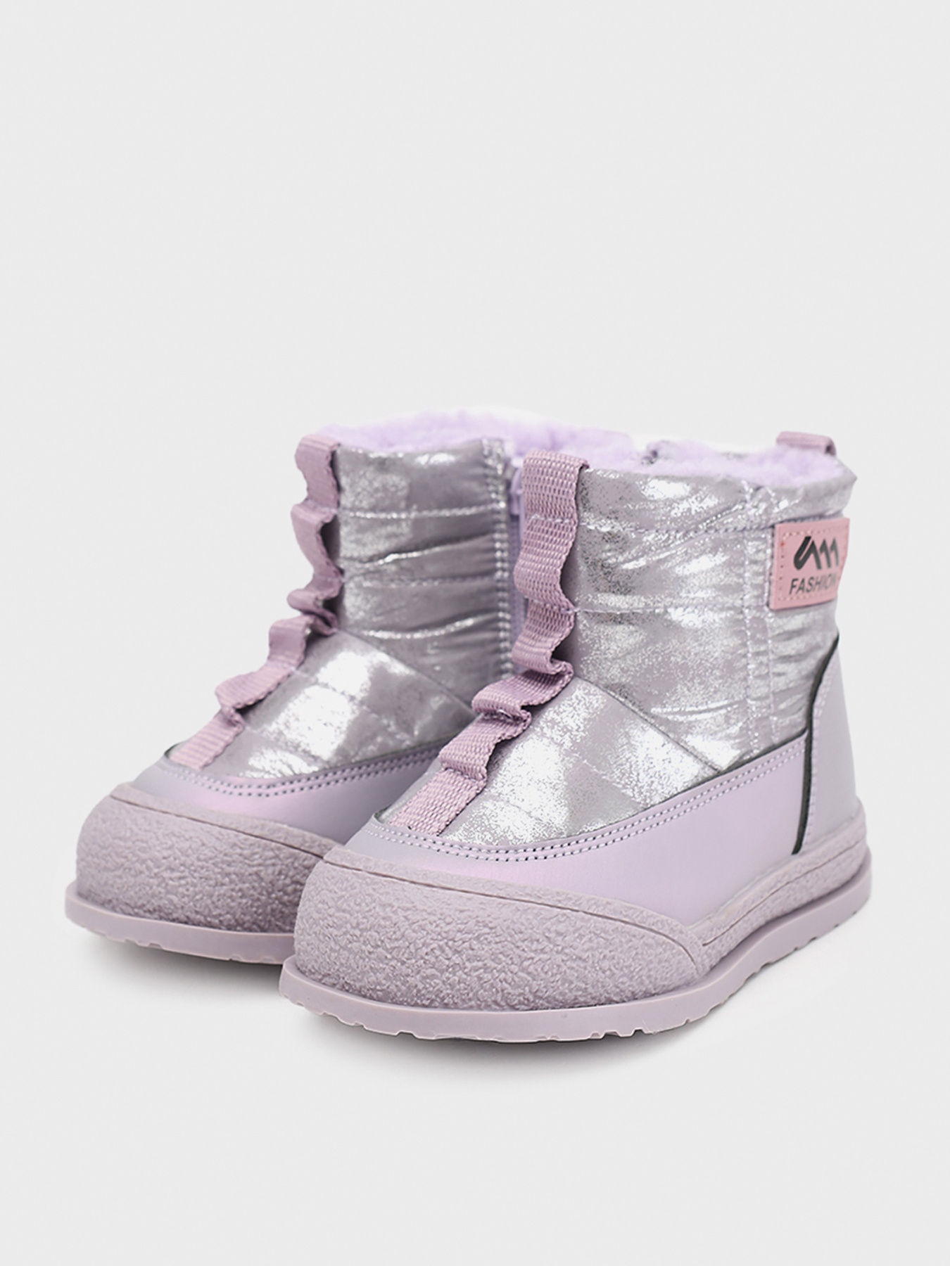 Ботинки для девочки  цвет серебренный ЦБ-00279537 модель ЦБ-00279537 Фото