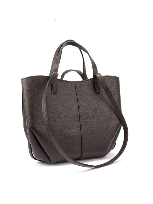 Сумка женская классическая на плечо из натуральной кожи флотар с органайзером повседневная средняя модель F-IT-7666DB Фото