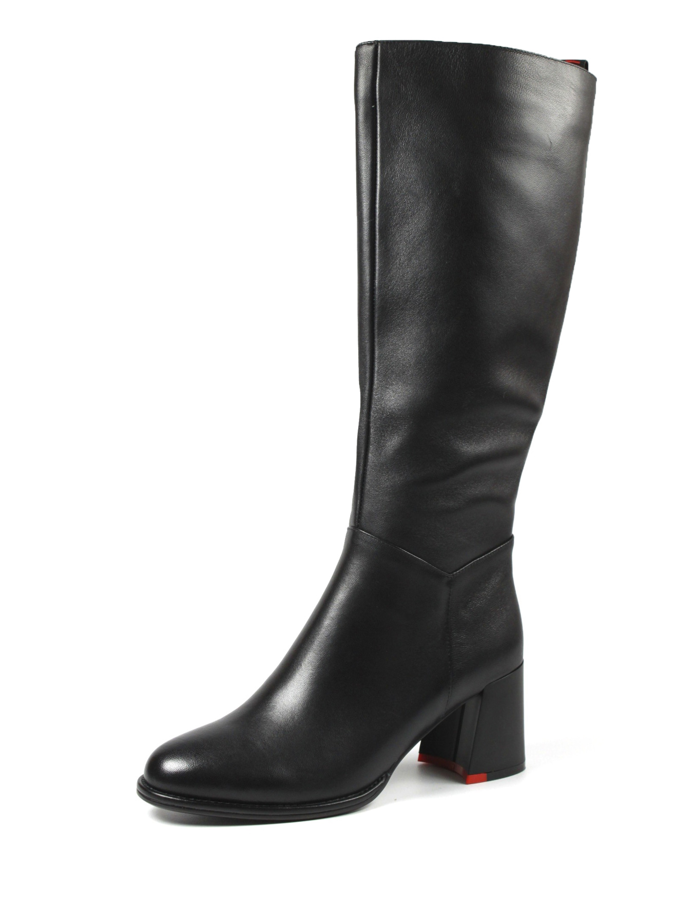 Женские кожаные сапоги на каблуке модель FT657-937-27AJ-black Фото