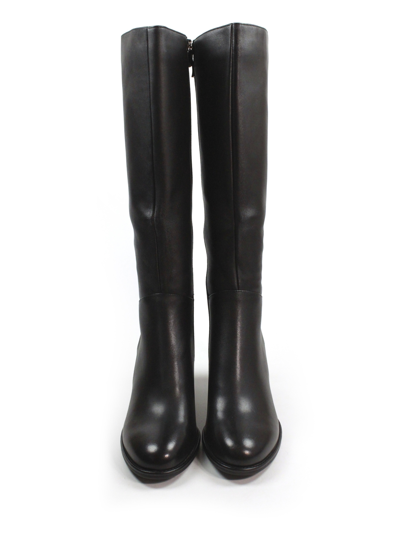 Женские кожаные сапоги на каблуке модель FT657-937-27AJ-black Фото