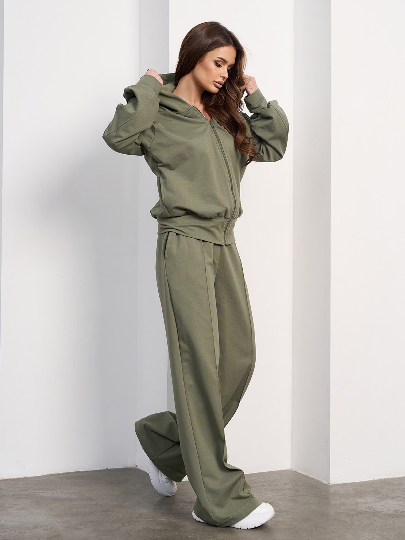 Спортивный костюм ISSA Plus модель 15039A_оливковый Фото