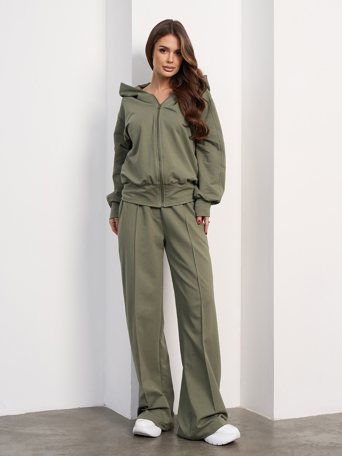 Спортивный костюм ISSA Plus модель 15039A_оливковый Фото