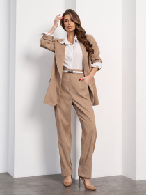 Пиджак ISSA Plus модель 15475P_бежевый Фото