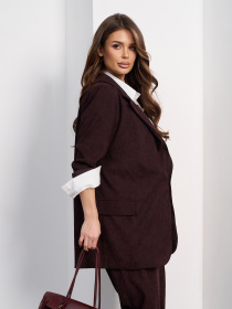 Пиджак ISSA Plus модель 15475P_темно-коричневый Фото