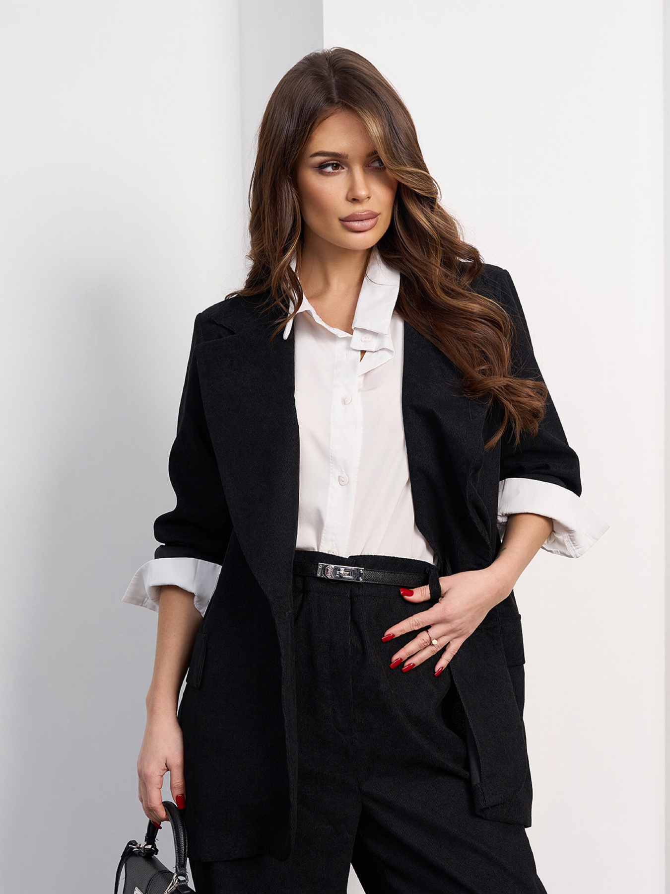 Пиджак ISSA Plus модель 15475P_черный Фото