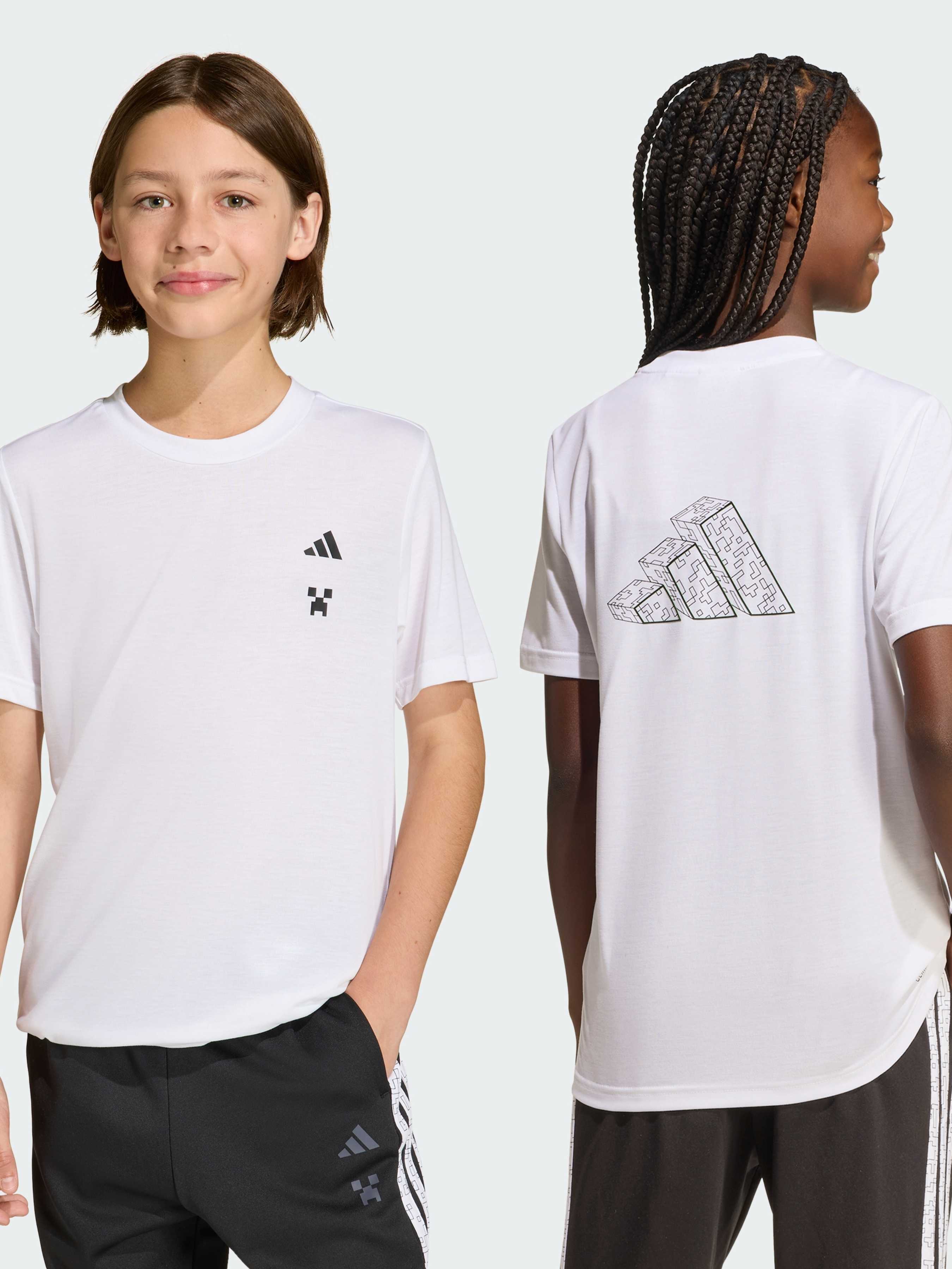 Дитяча Футболка adidas  (KA0234) колір білий, матеріал перероблений поліестер