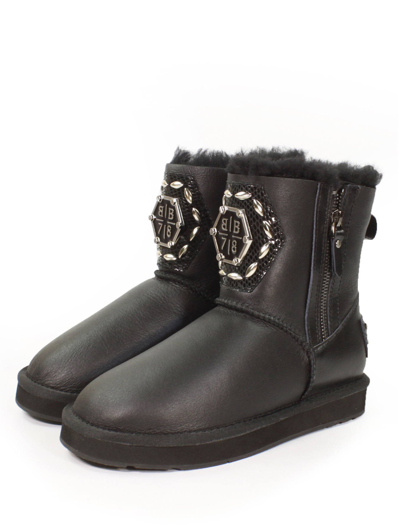 Жіночі шкіряні угги модель 160140-black Фото