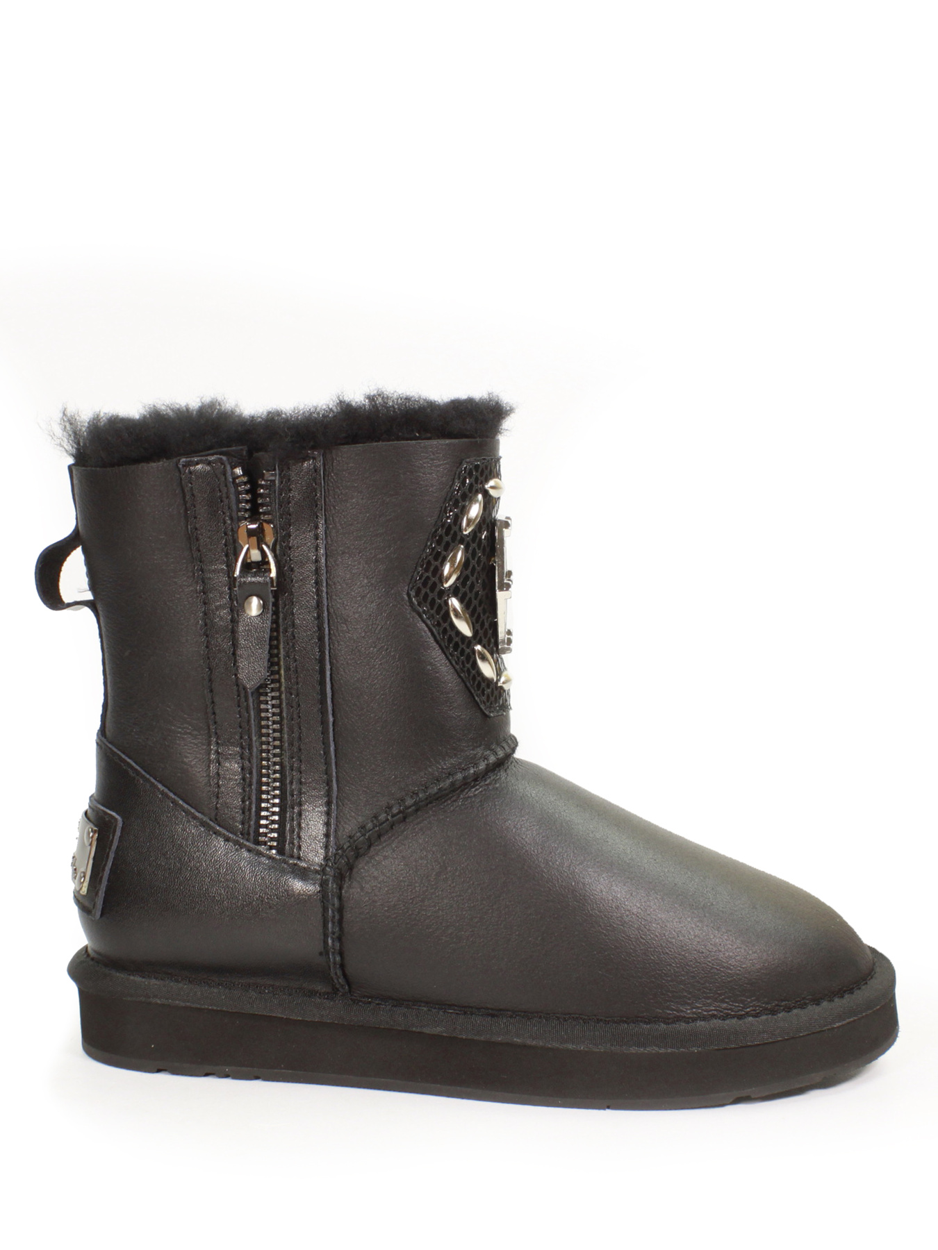 Жіночі шкіряні угги модель 160140-black Фото