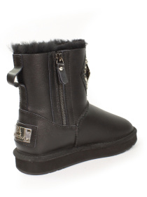 Жіночі шкіряні угги модель 160140-black Фото