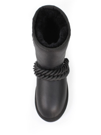 Жіночі шкіряні угги модель 15090A-V-black Жіночі шкіряні угги модель 15090A-V-black Фото