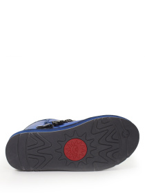 Женские угги из эффектной металлизированной кожи синего цвета модель 15089-navy Фото