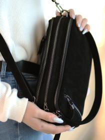 Женская сумка через плечо из натуральной замши модель V_131 Фото