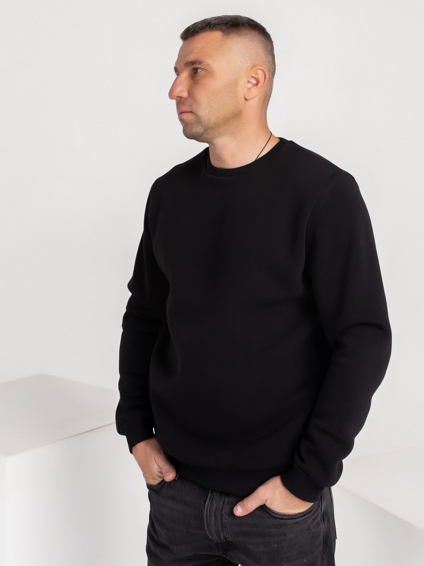 Світшот ISSA Plus модель GN-401_black Фото