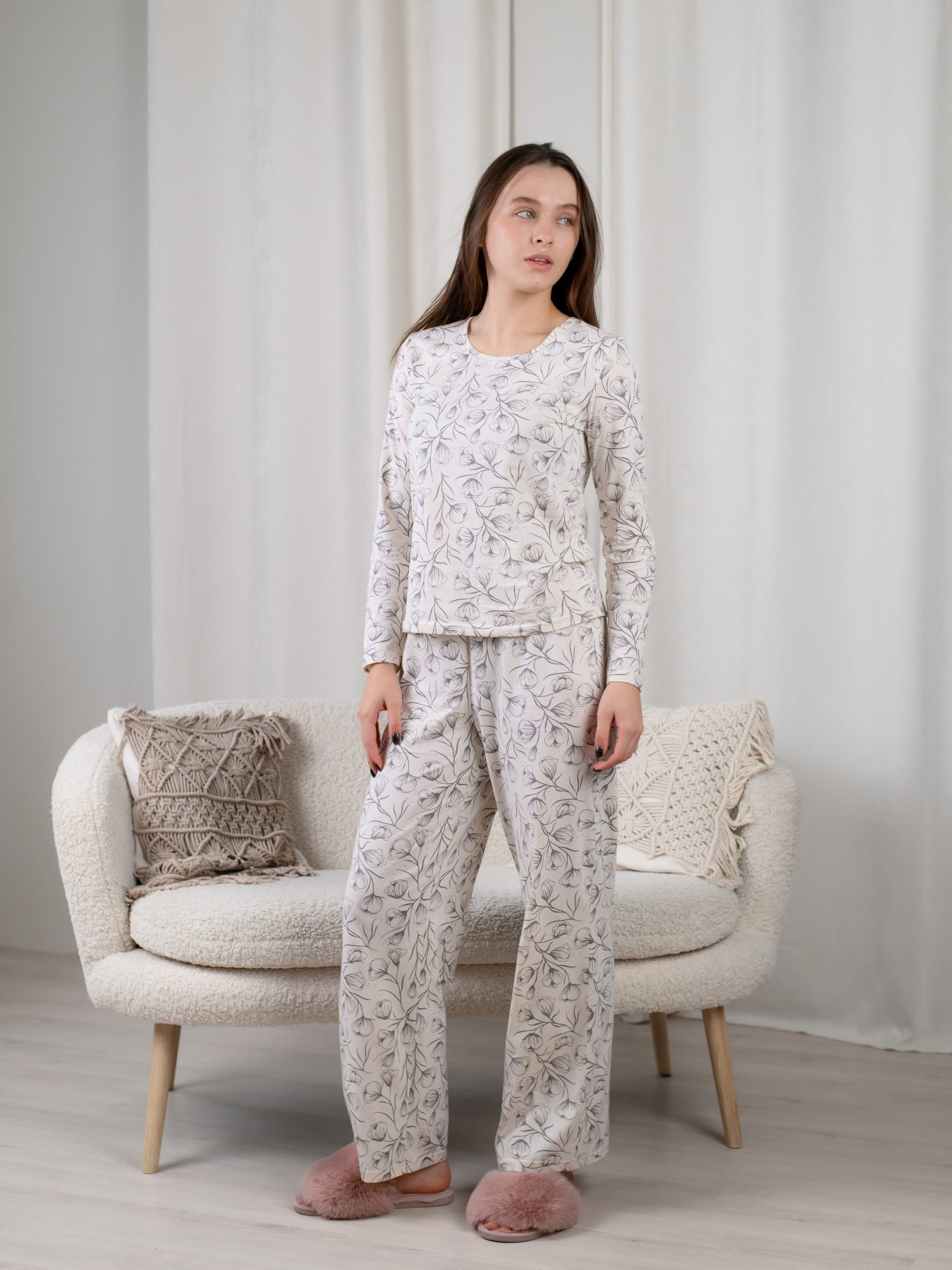 Домашний комплект N.EL цвет Беж/Крокус модель 1775-09_krokus Домашний комплект N.EL цвет Беж/Крокус модель 1775-09_krokus Фото