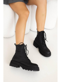 Матові шкіряні берці з хутром Чорні (518/богема) модель P_166322-S37_166322 Фото