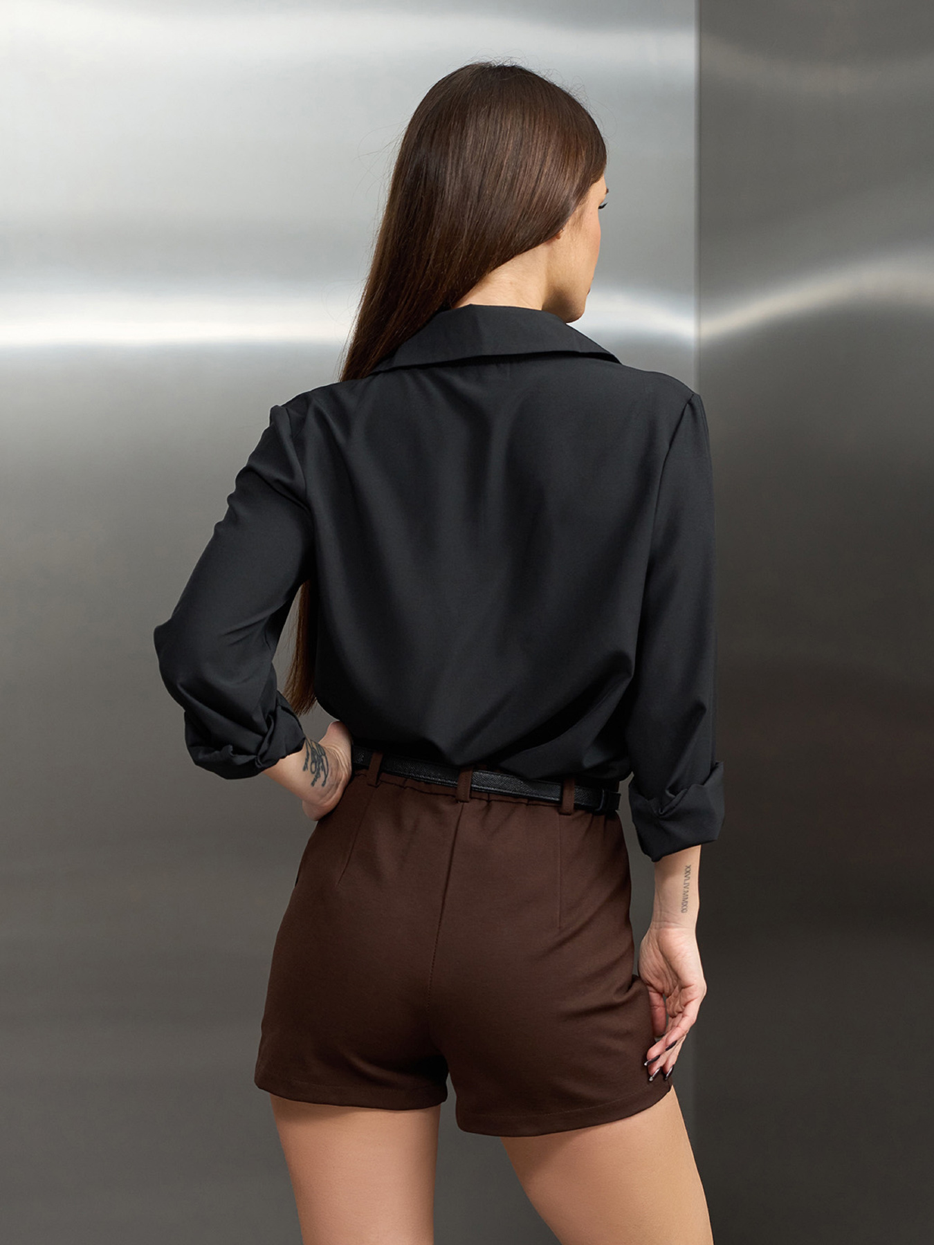 Шорти ISSA Plus модель 15486_темно-коричневый Фото