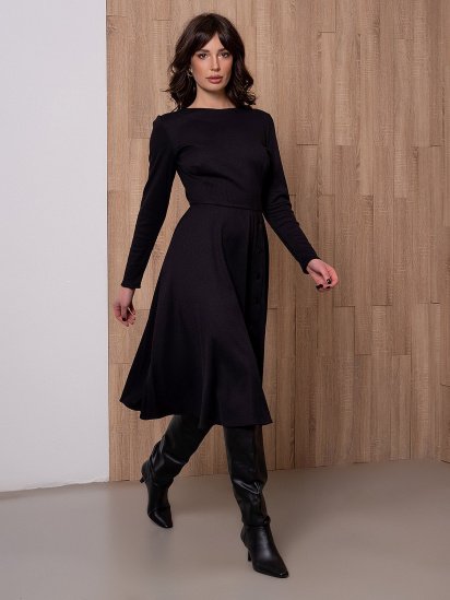 Сукня міді ISSA Plus модель 13096_black - фото