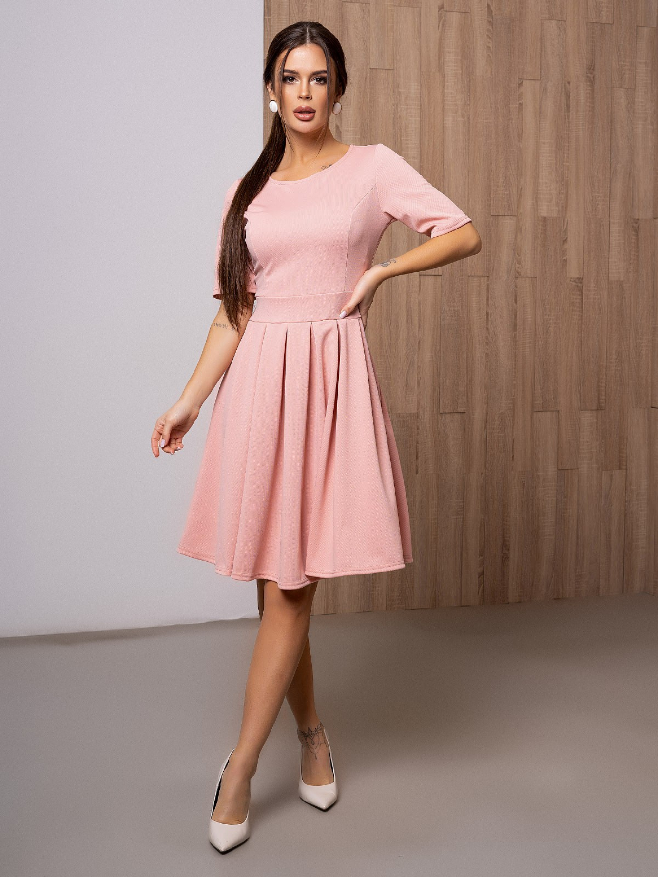 Платье макси ISSA Plus модель 12505_peach Фото