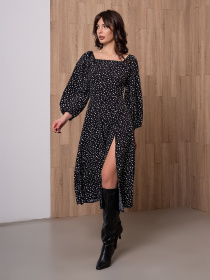 Платье миди ISSA Plus модель 12904A_black Фото