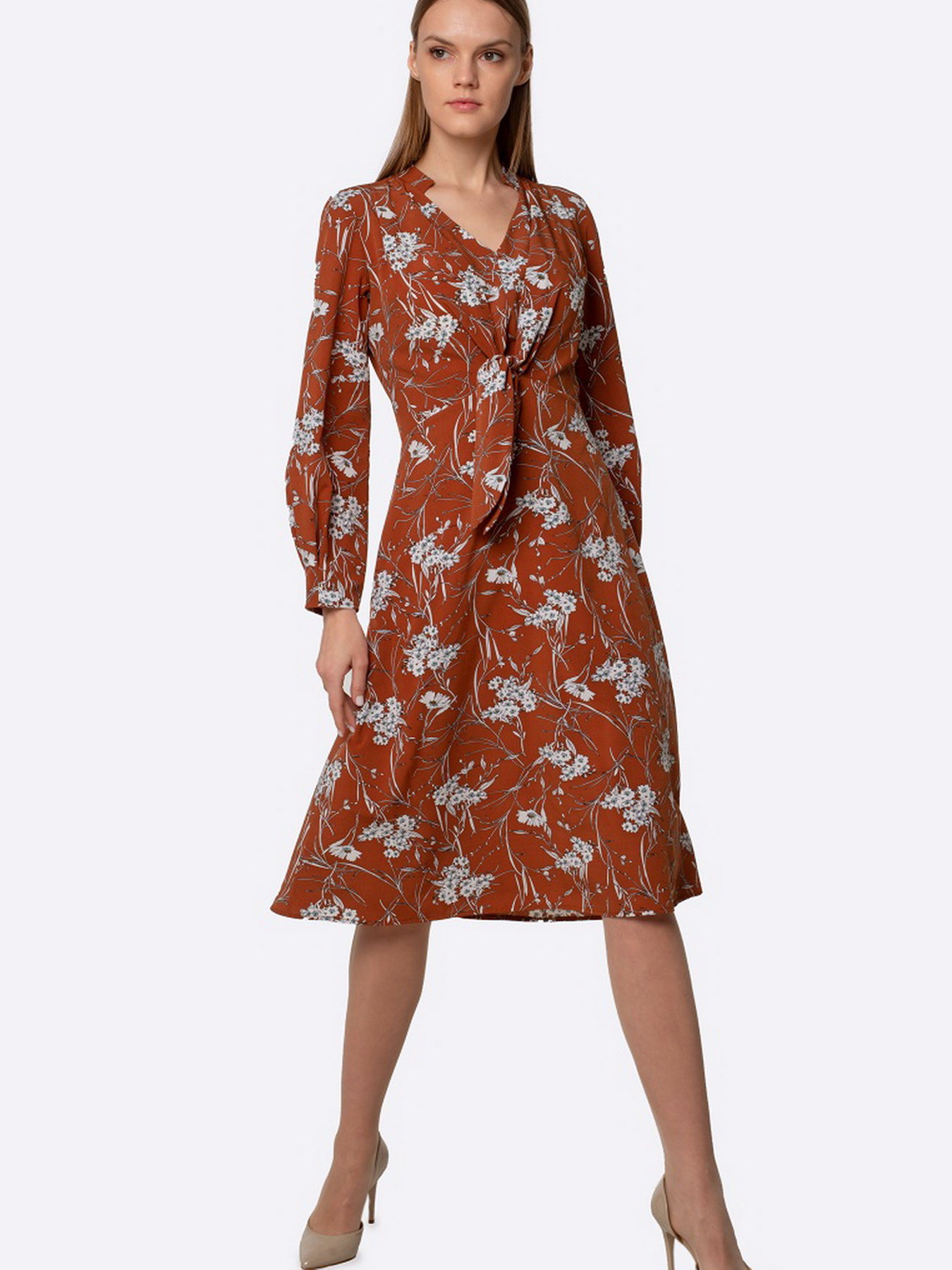 Платье миди CAT ORANGE модель 5680 Фото