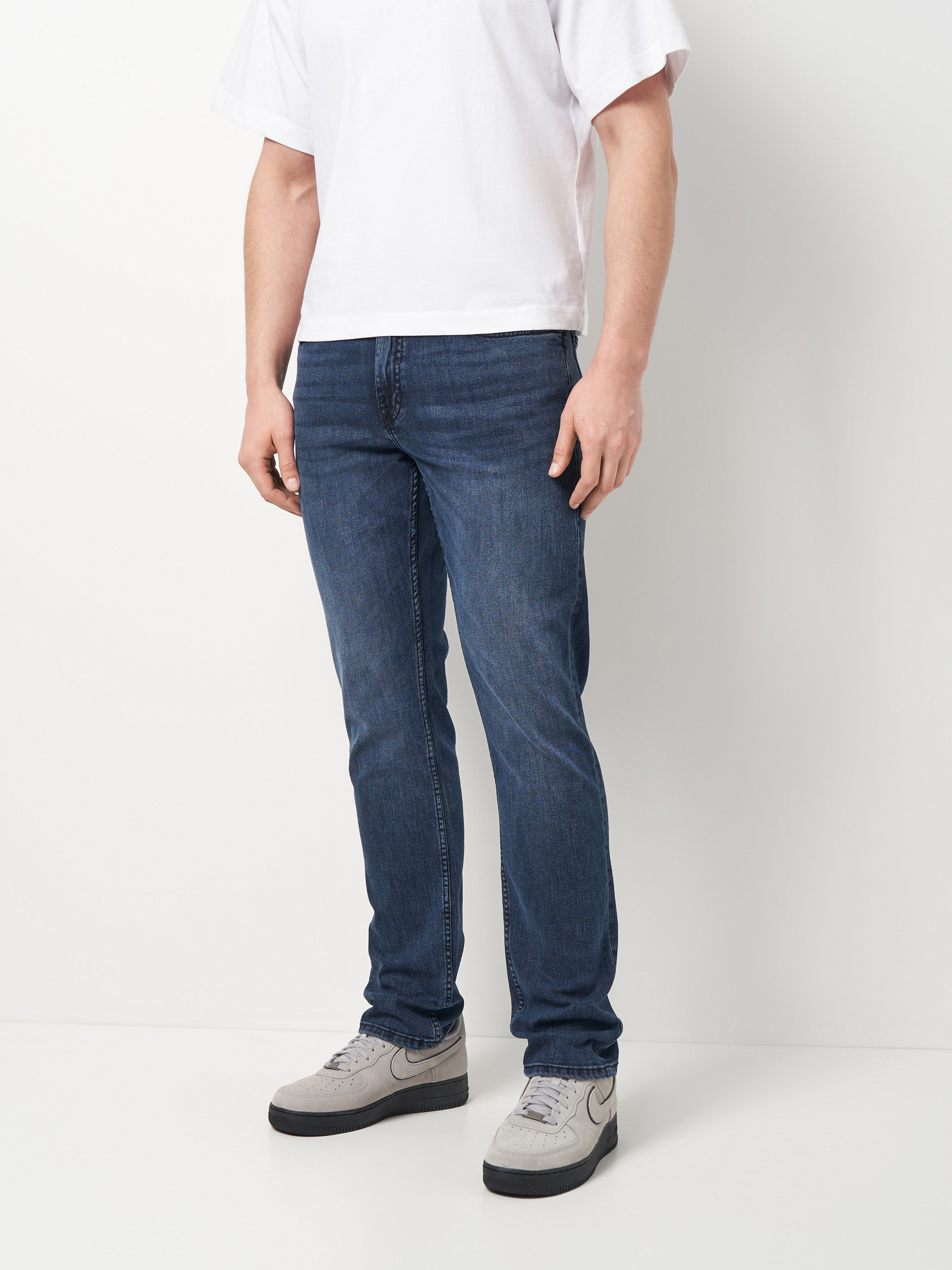 Бавовняні Чоловічі Завужені джинси Mustang Jeans Orlando Slim (1016626) колір темно-синій