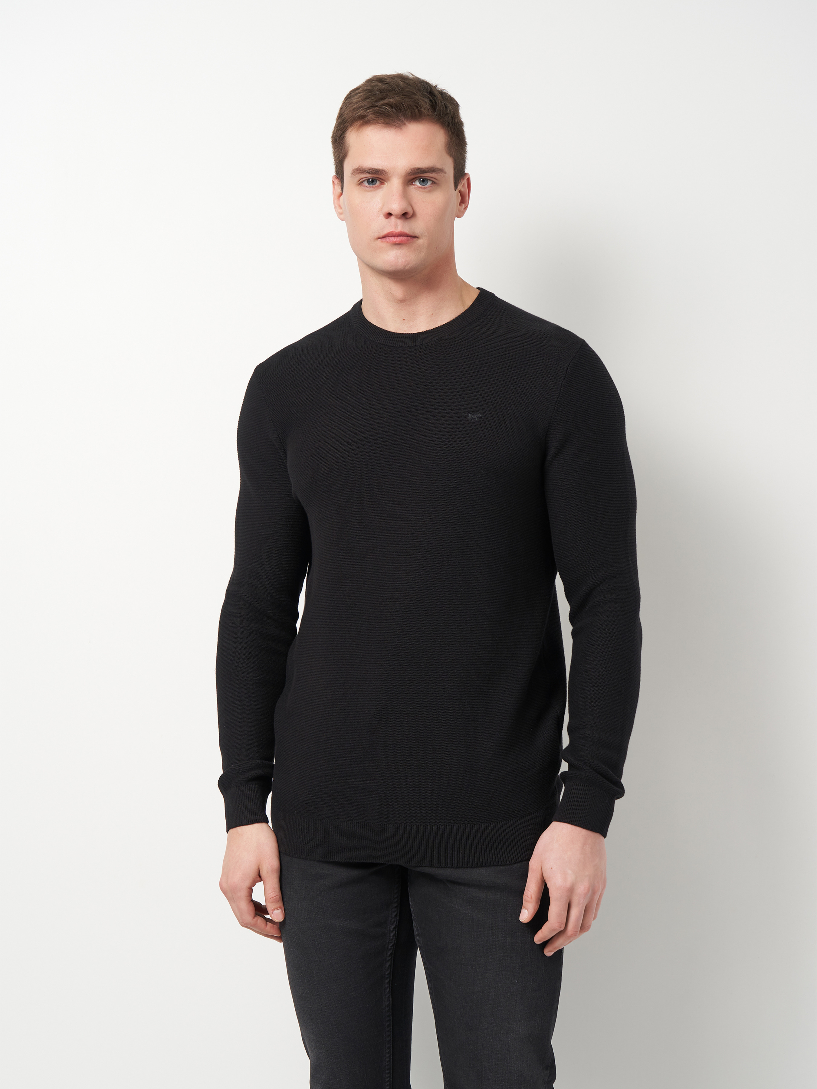 Бавовняний Чоловічий Джемпер Mustang Jeans Elliot (1024688) колір чорний