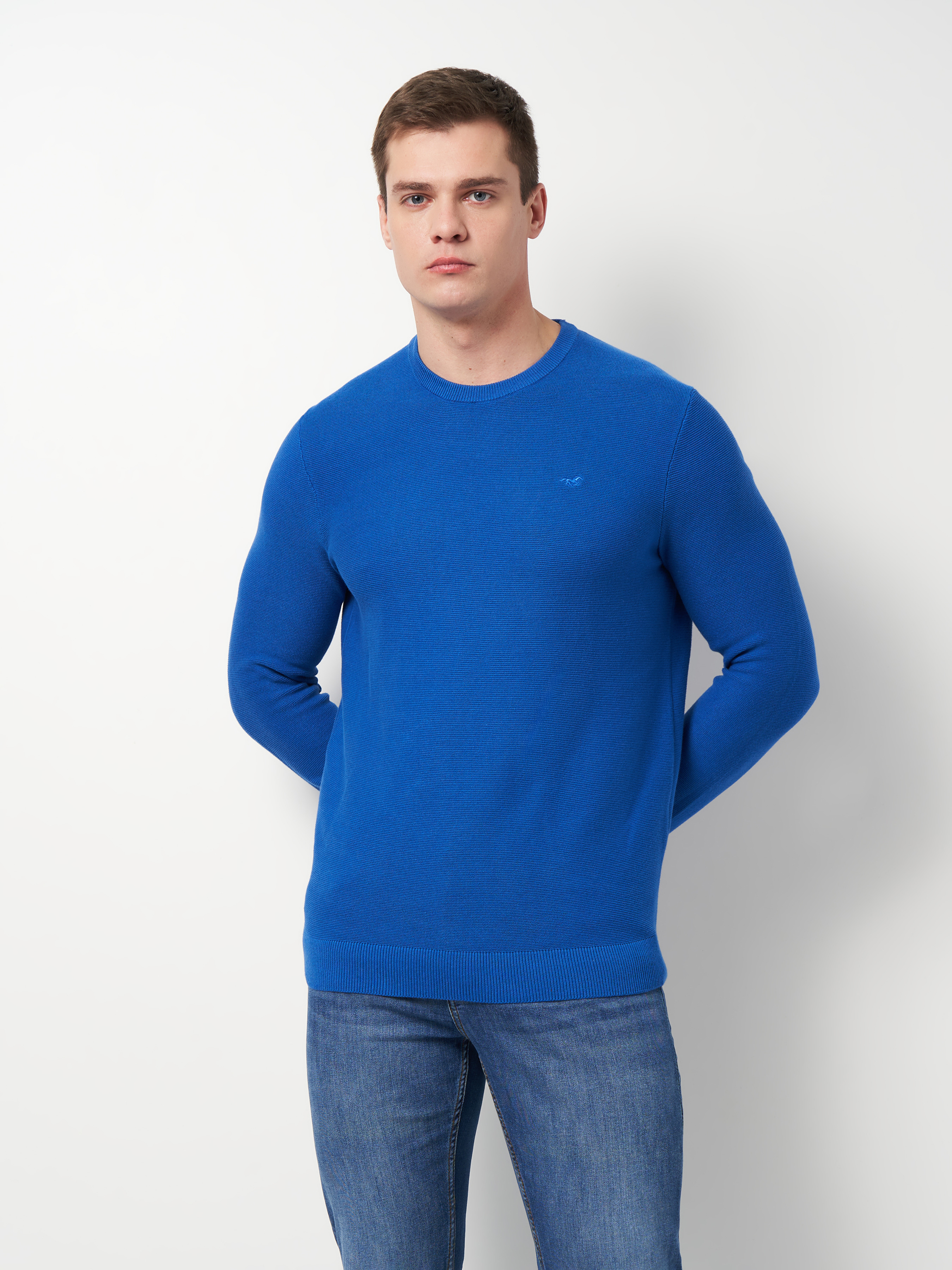 Бавовняний Чоловічий Джемпер Mustang Jeans Elliot (1016299) колір блакитний
