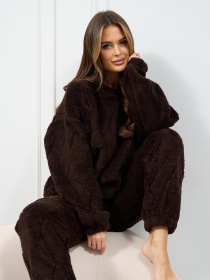 Пижама ISSA Plus модель 15408_темно-коричневый Пижама ISSA Plus модель 15408_темно-коричневый Фото