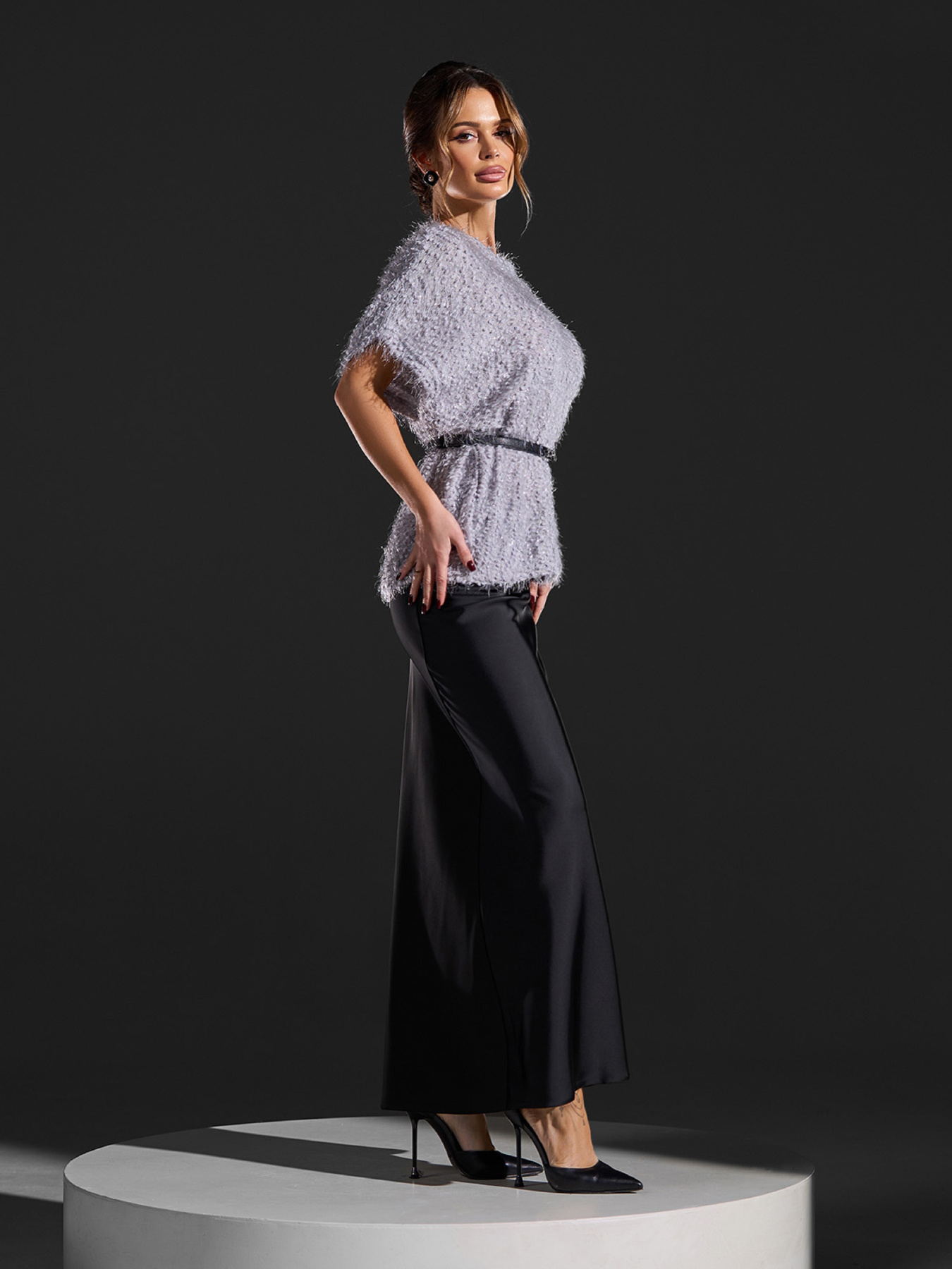 Юбка макси ISSA Plus модель 15421_черный Фото