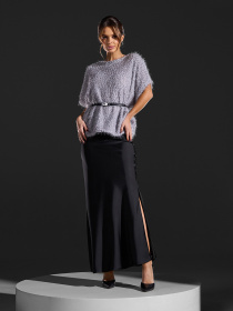 Юбка макси ISSA Plus модель 15421_черный Фото