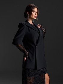 Жакет ISSA Plus модель 15427_черный Фото